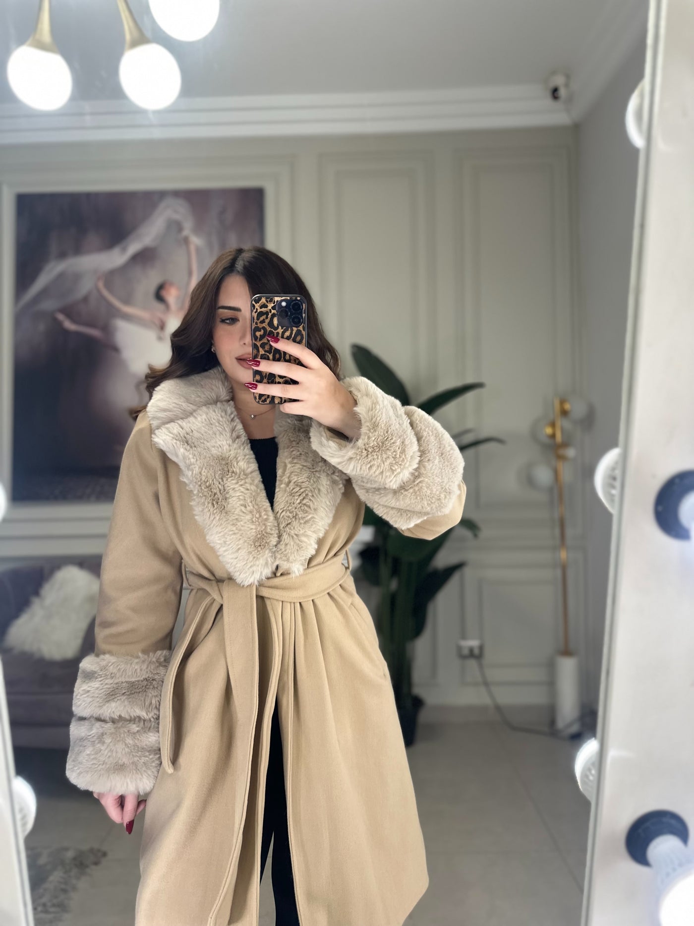 In My Ferrari Fur Coat Luxe Edition - Beige