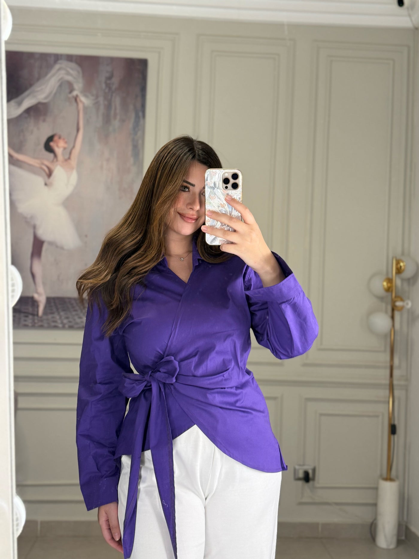 All I Want Wrap Blouse - Purple