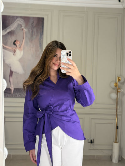 All I Want Wrap Blouse - Purple