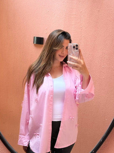 Cute Bow Shirt - Pink