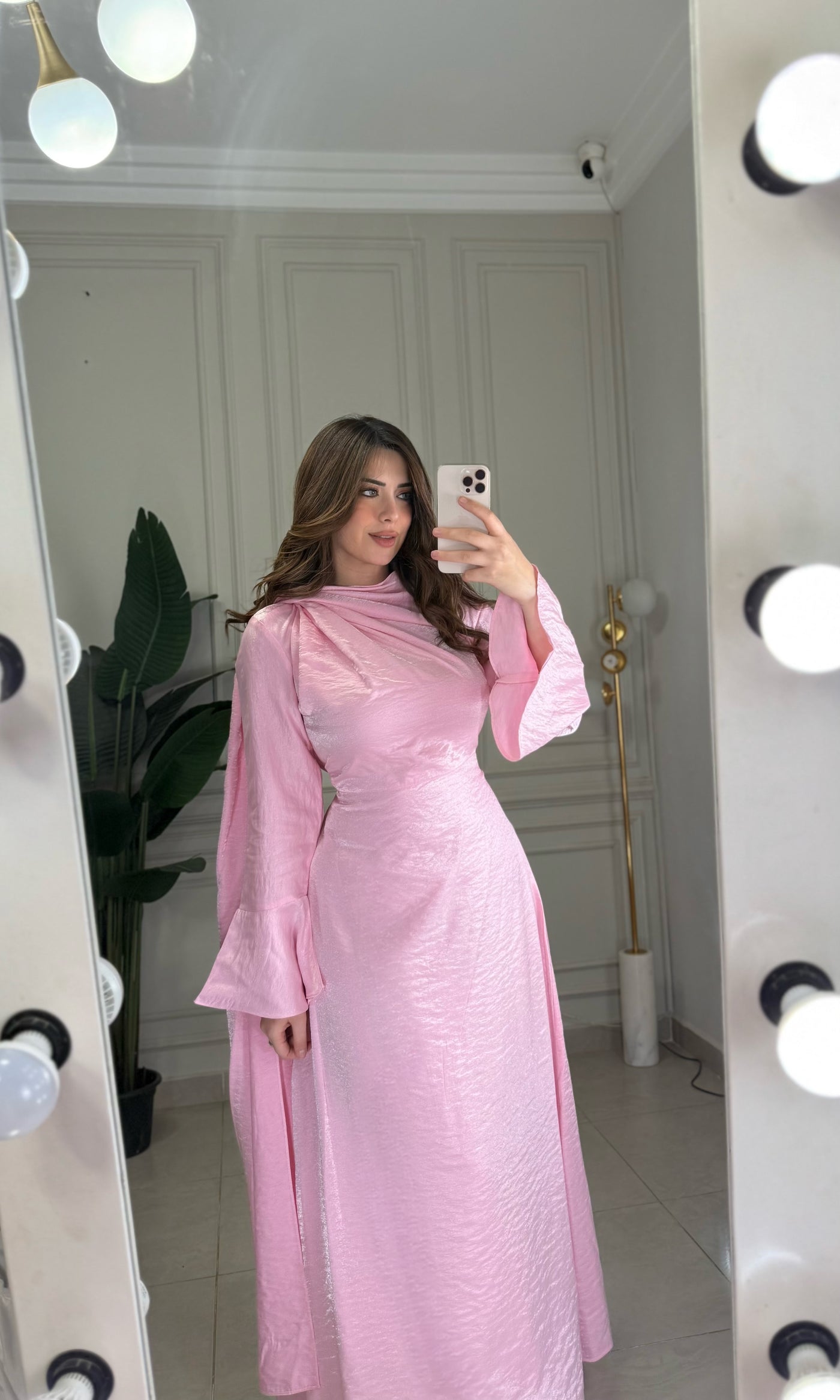 Royal Princess Shimmer Dress - Pink