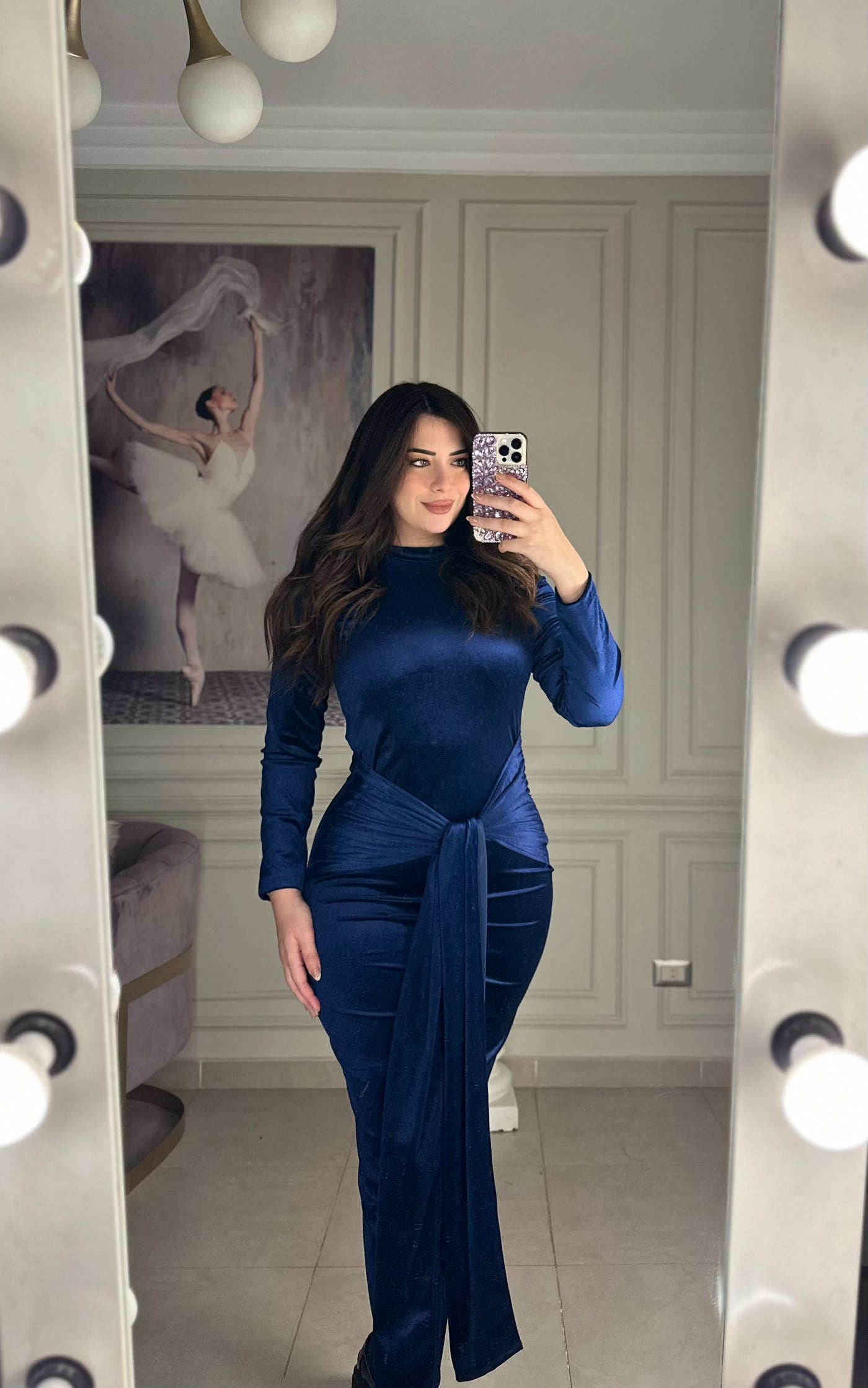 Not Your Average Velvet Multiway Dress-Midnight Blue