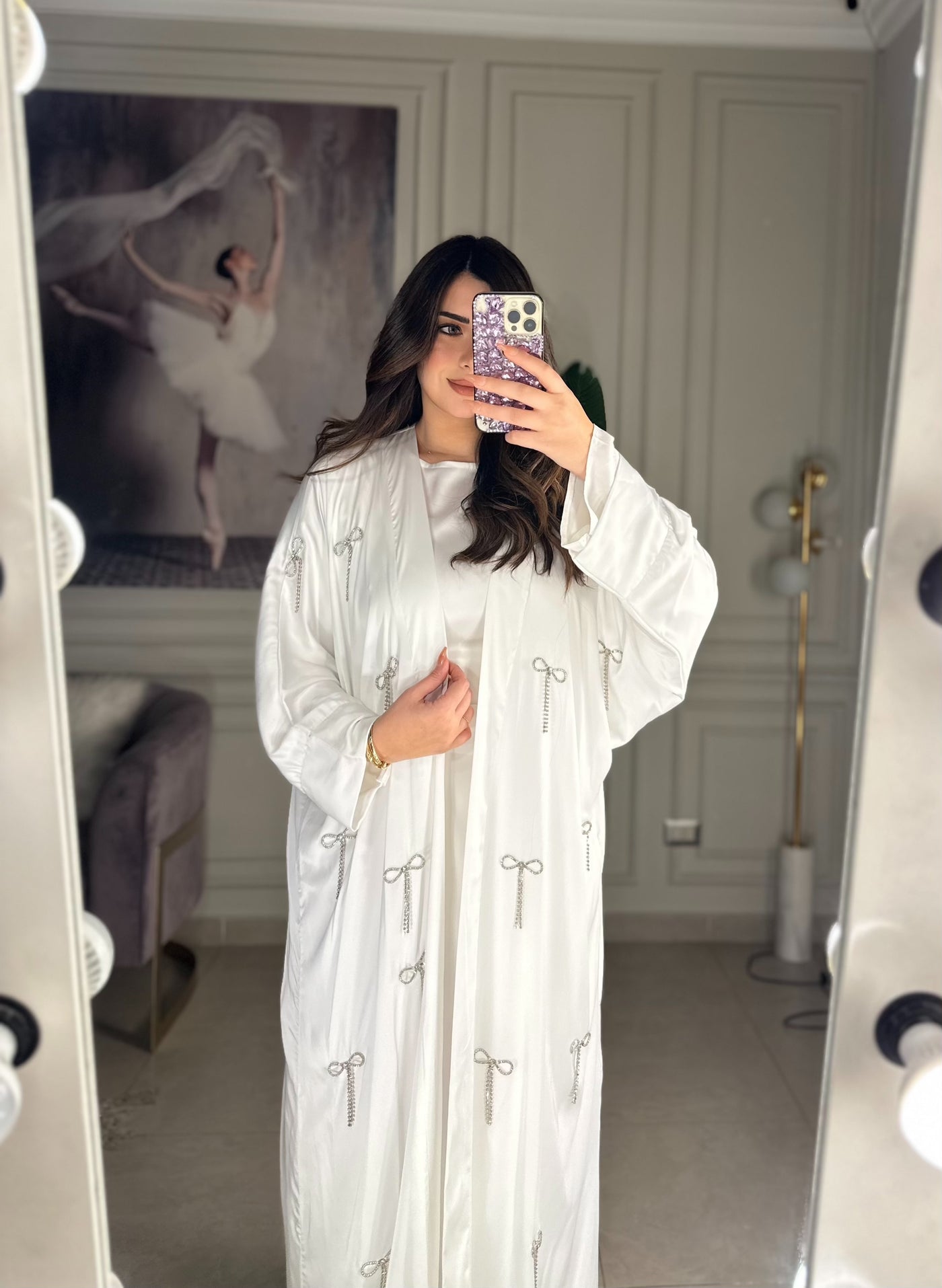 Sugar Bow Silky Kaftan - offwhite