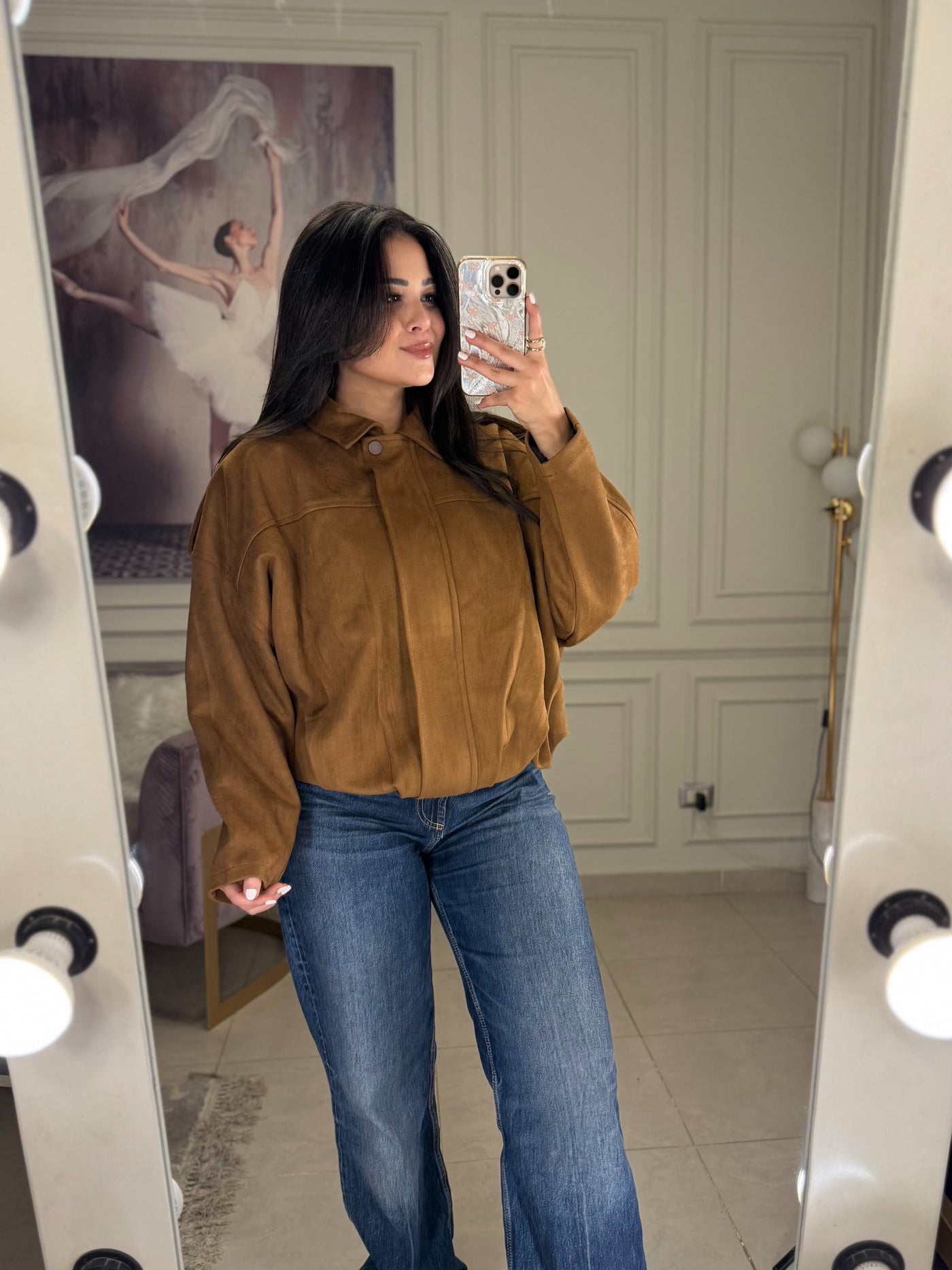 Hot Trend Suede Jacket - Brown