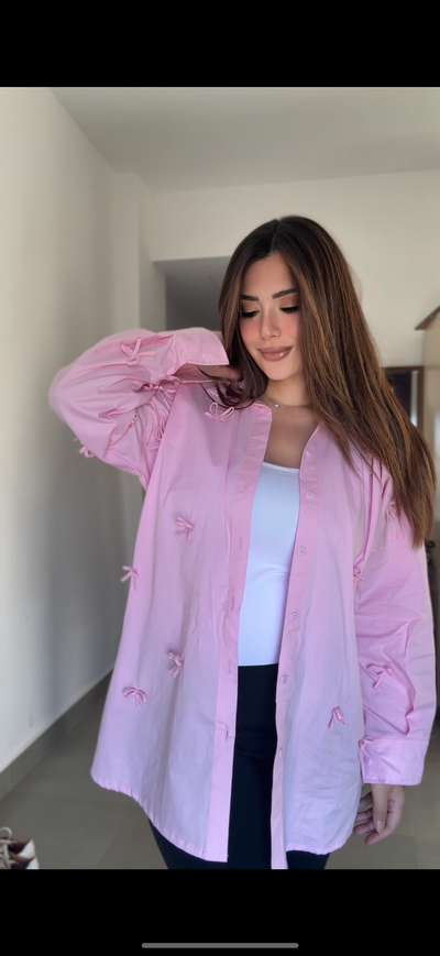 Cute Bow Shirt - Pink