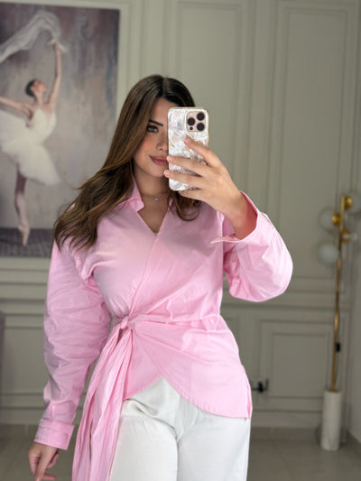 All I Want Wrap Blouse - Pink