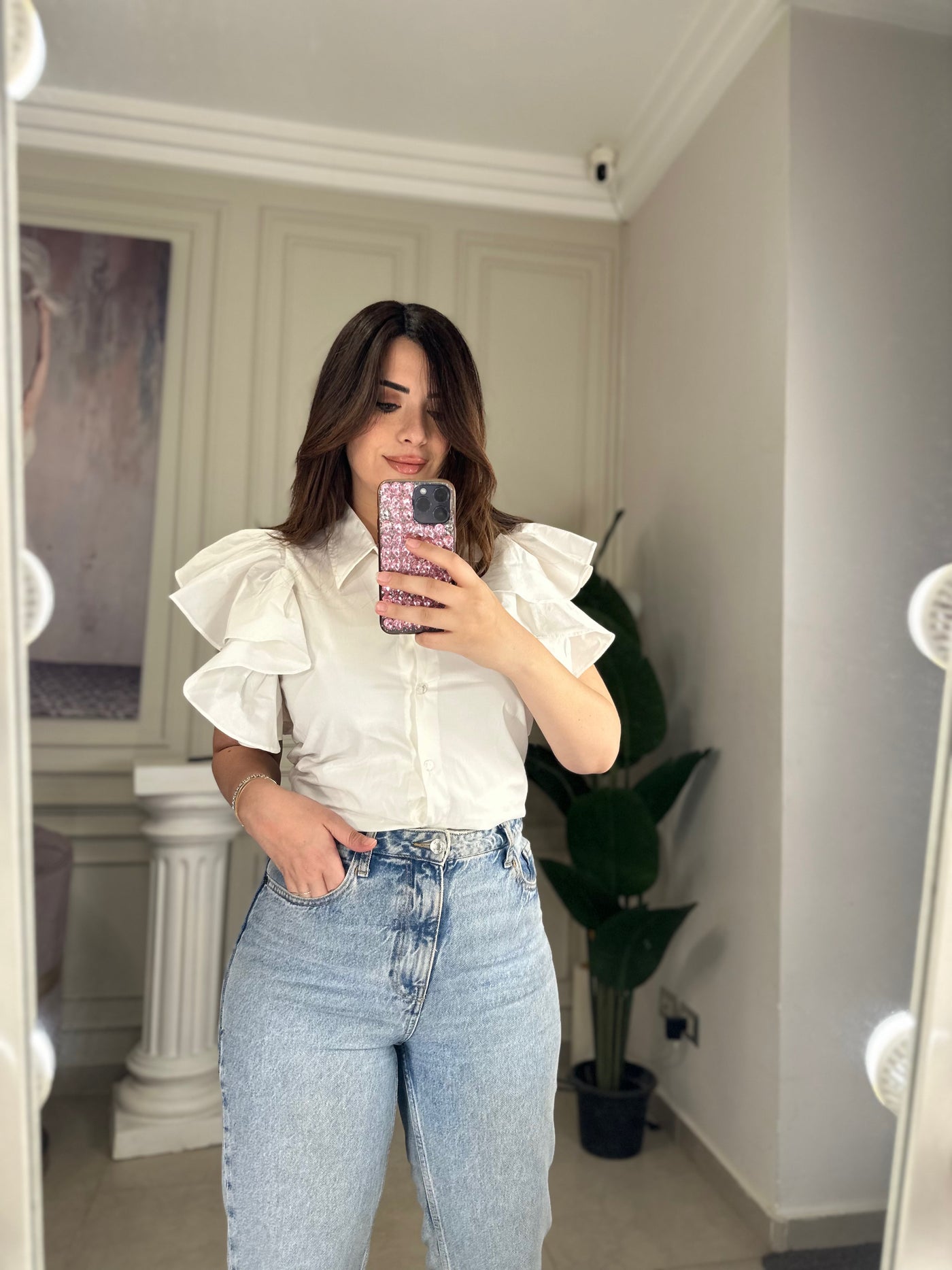 Sweet Ruffles Top - White