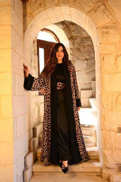 Born To Rule Leopard Double Face Kaftan