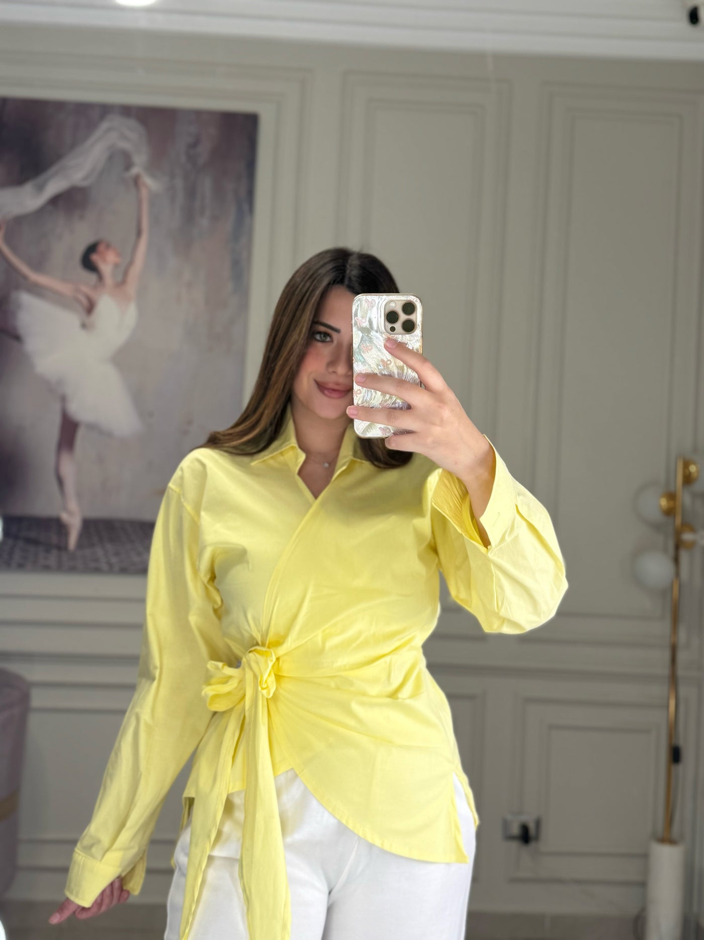 All I Want Wrap Blouse - Yellow