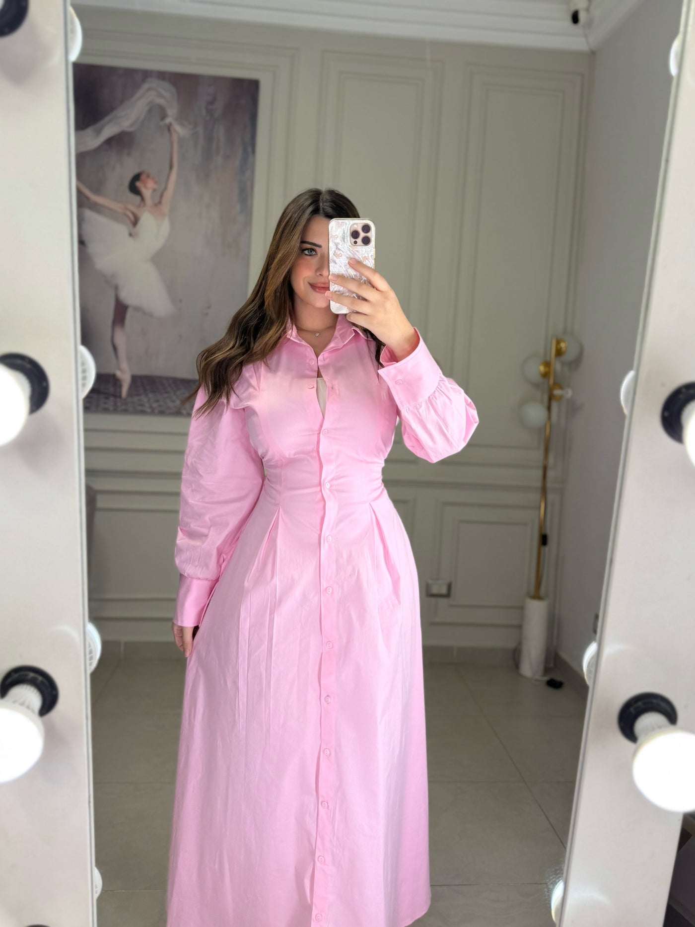 Too Pretty For You Shirt Dress - Pink