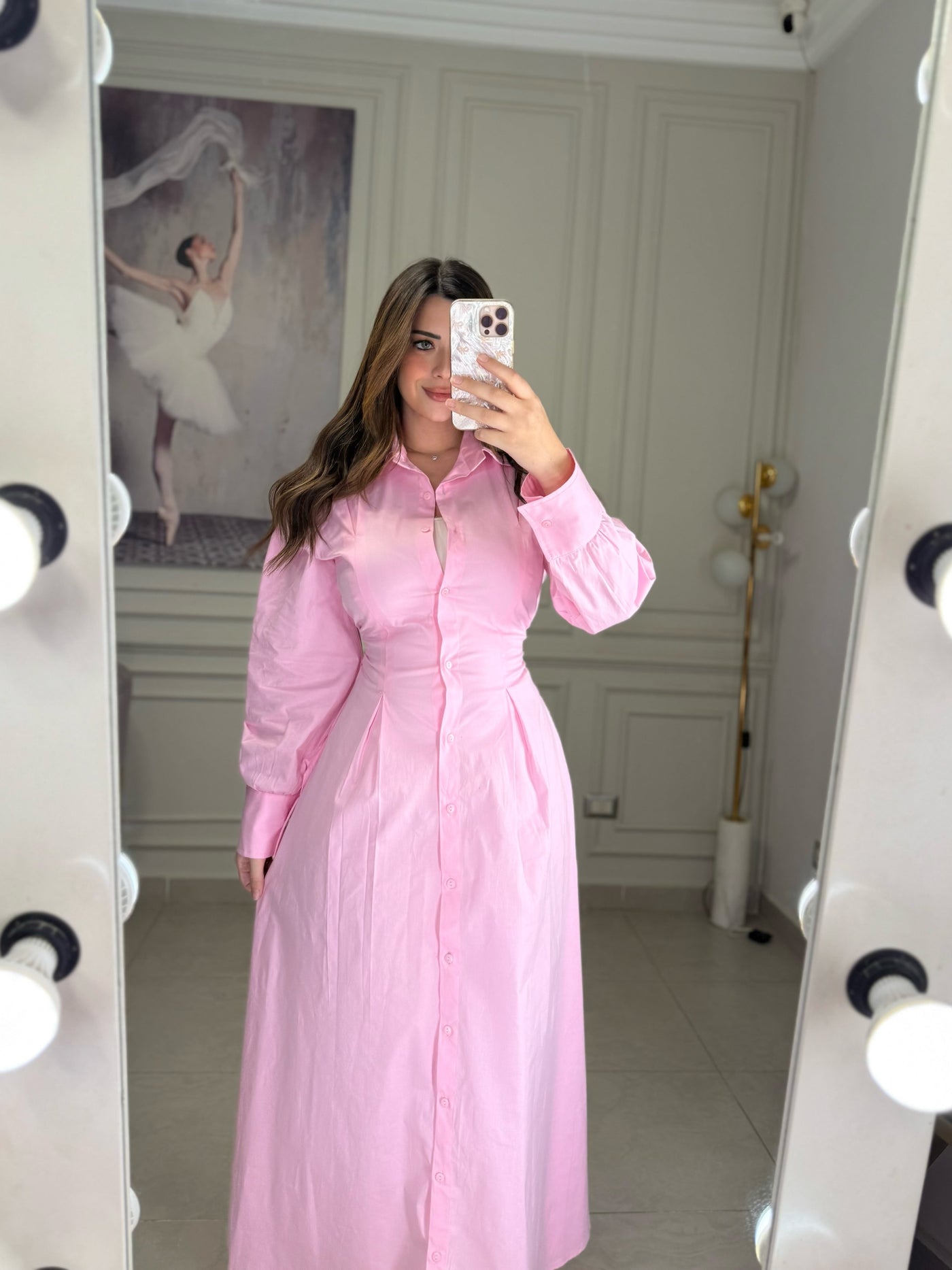 Too Pretty For You Shirt Dress - Pink