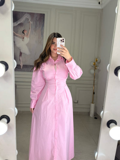 Too Pretty For You Shirt Dress - Pink