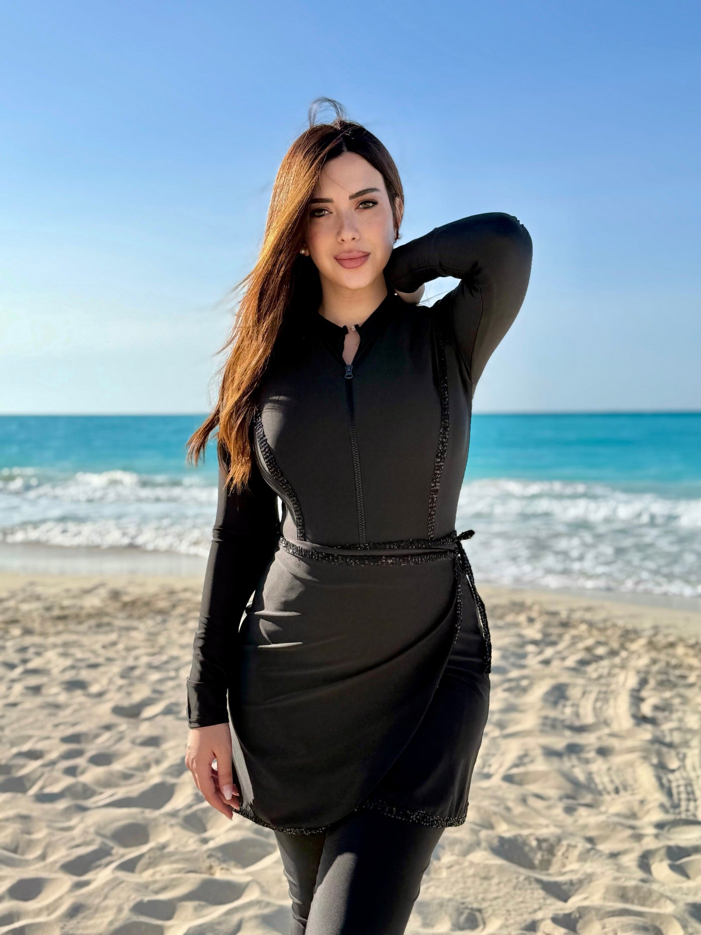 Beach Queen Burkini Set - Black