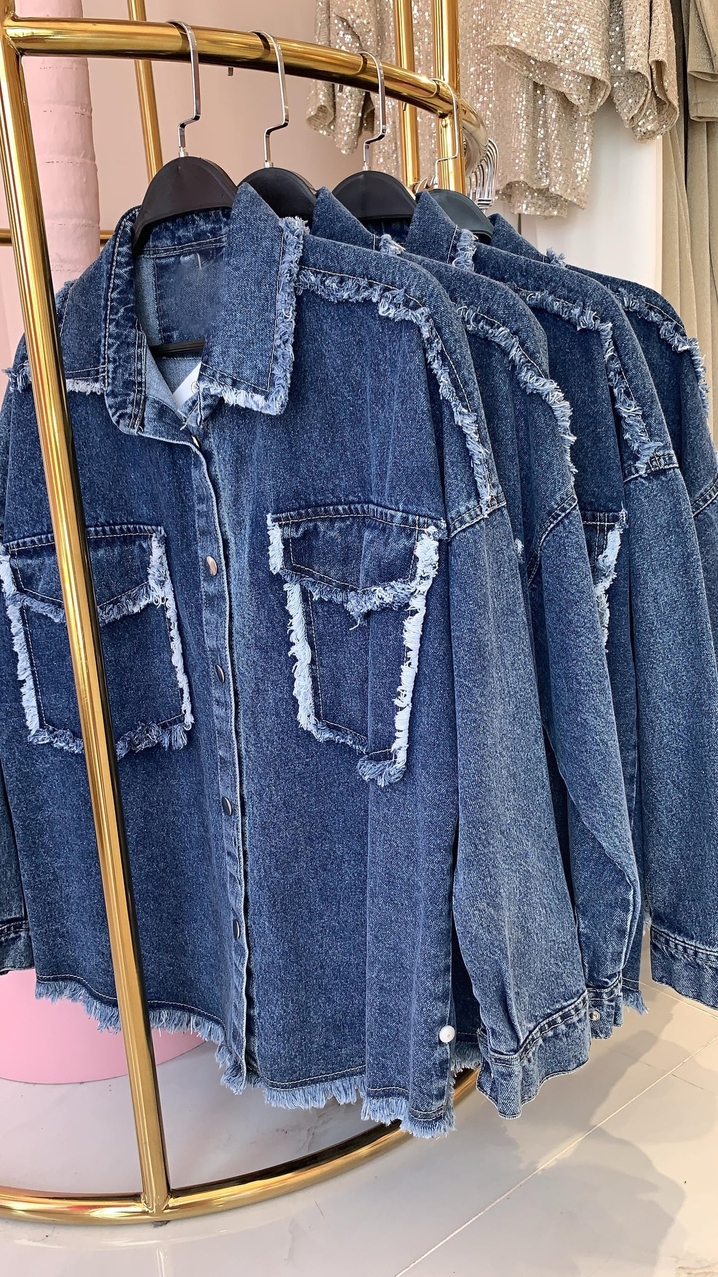 My Everyday Unfinished Denim Shirt - Dark Wash