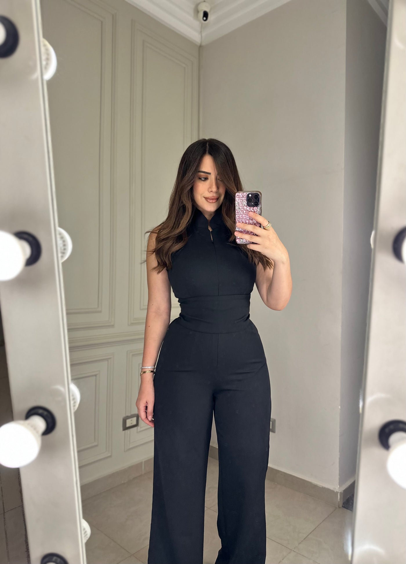 Miss World Body Shaping Jumpsuit - Black