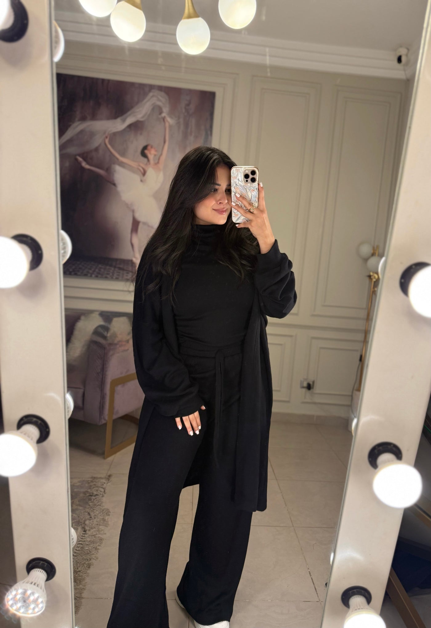 Pillow Talk Cozy Knit Cardigan - Black