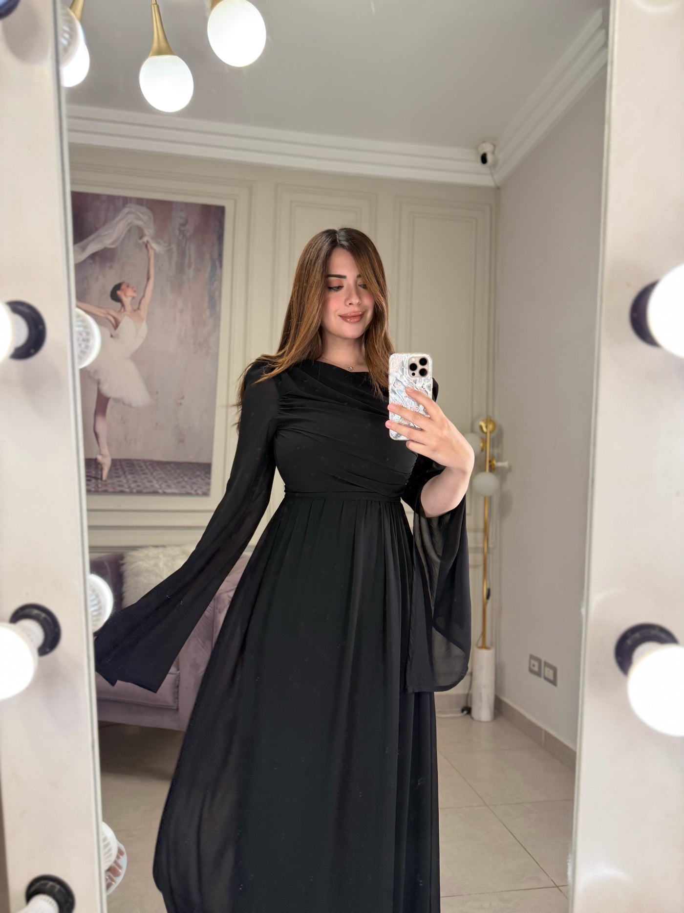 Doll Girl Chiffon Dress - Black