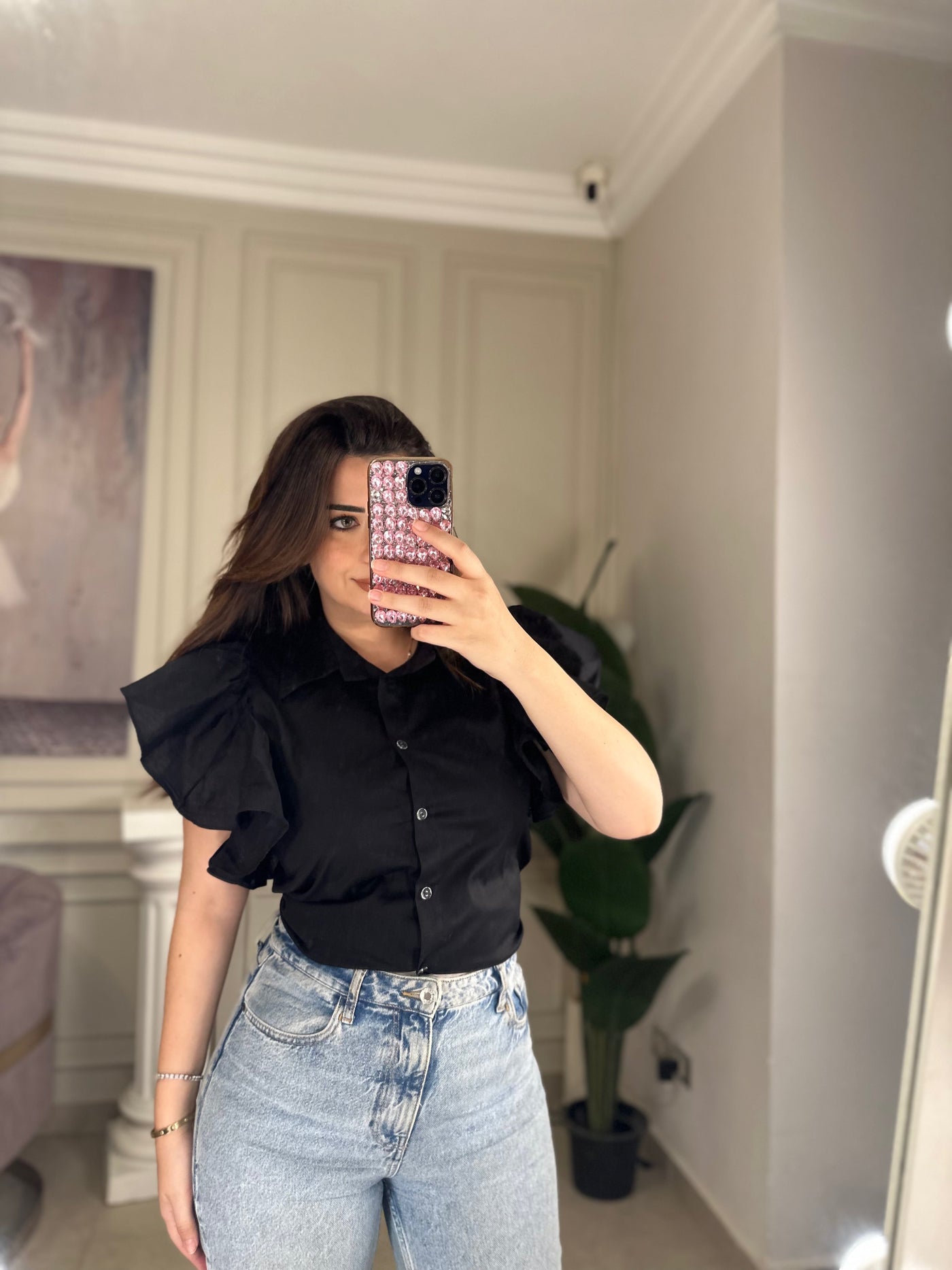 Sweet Ruffles Top - Black