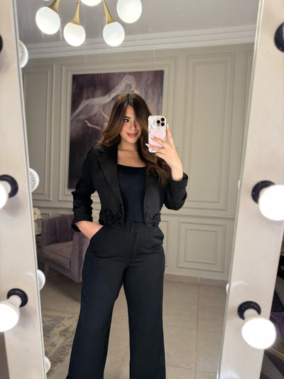Main Character Bow Blazer - Black