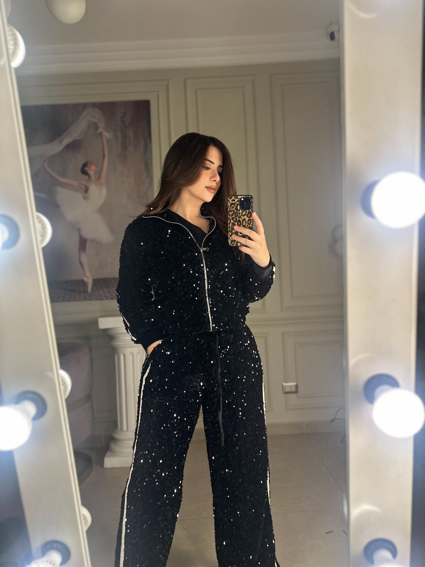 Steal the show sequins tracksuit - set