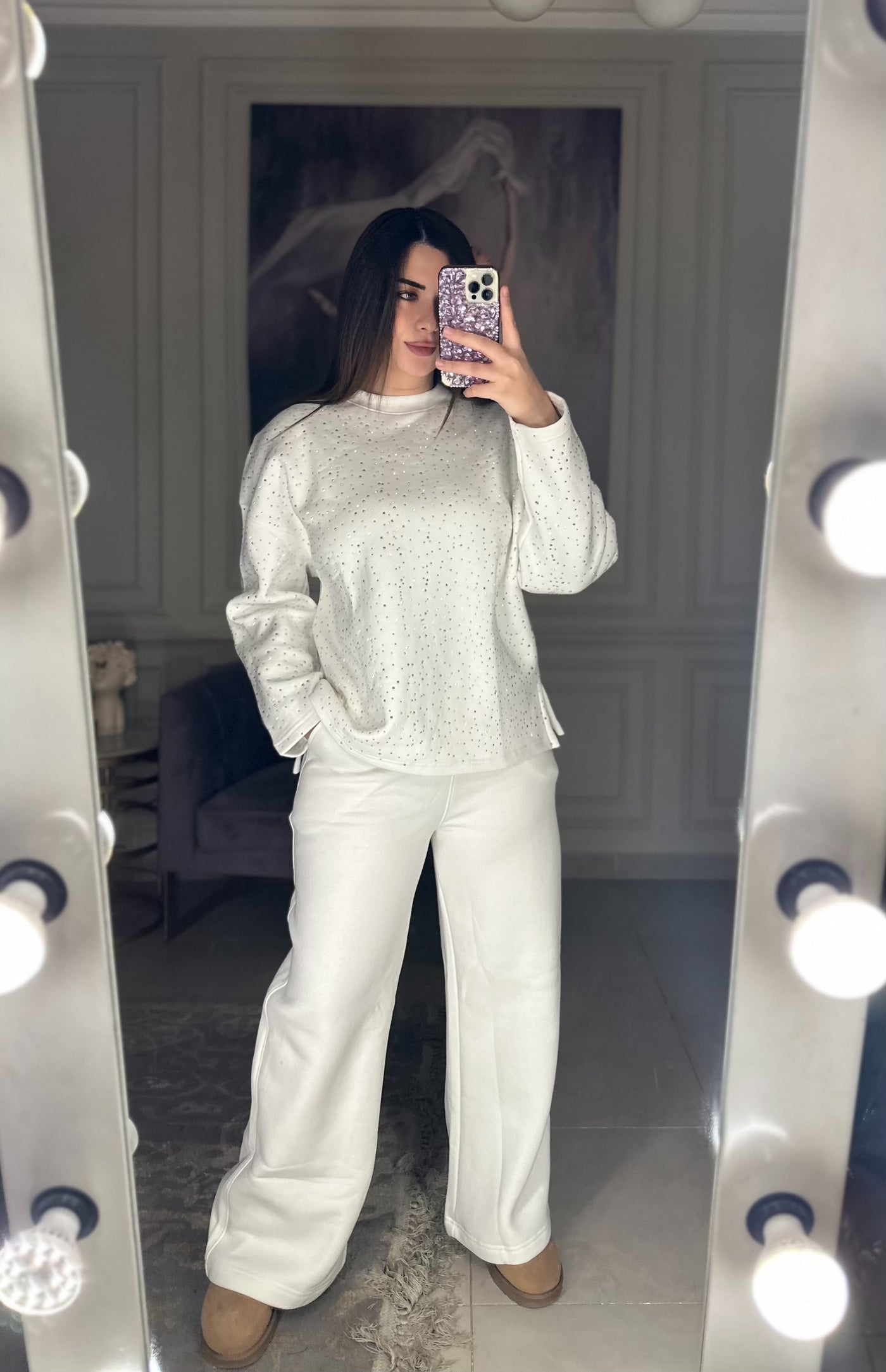 Head Turner Shimmering Jumper - Off White