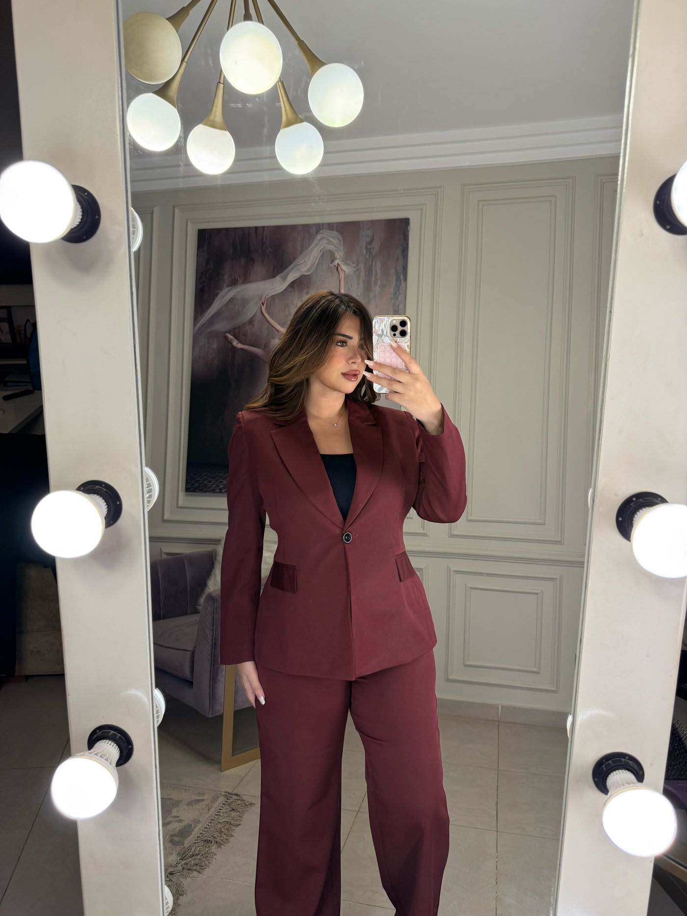 CEO Vibes Fitted Blazer - Burgundy