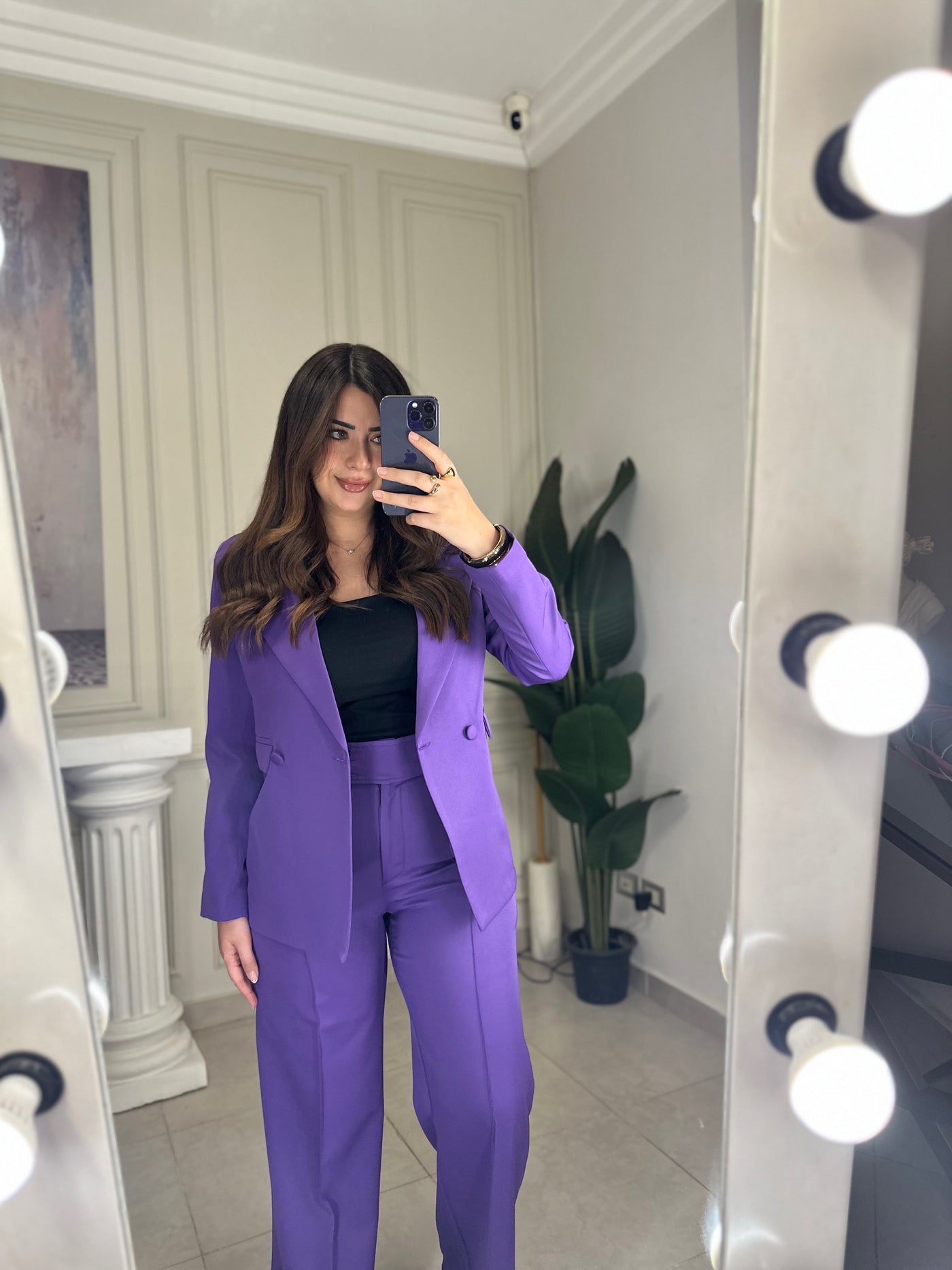 Rich Baby Blazer Pants Set - Purple