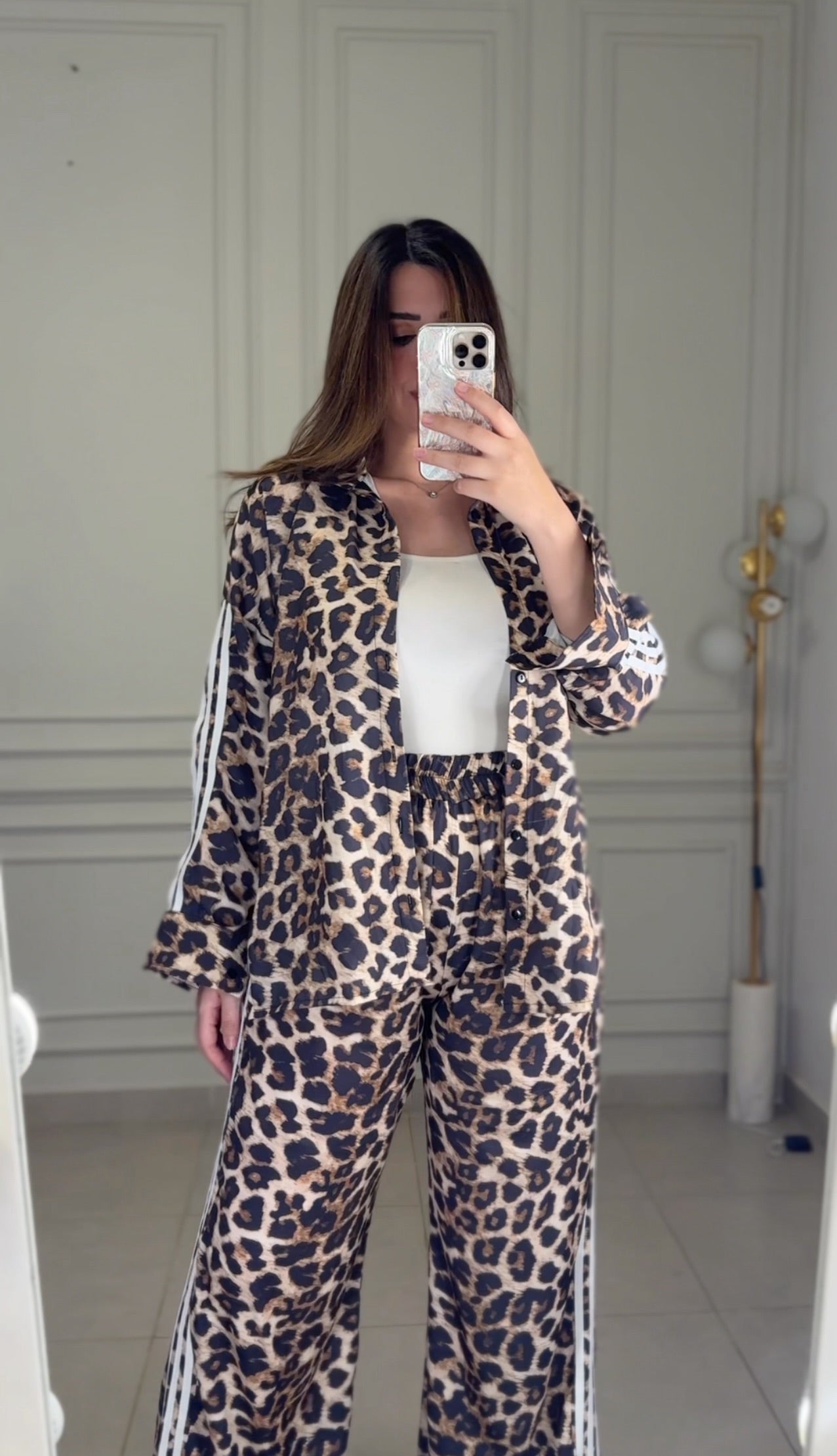 Fierce & Pretty Leopard Shirt - White Trims