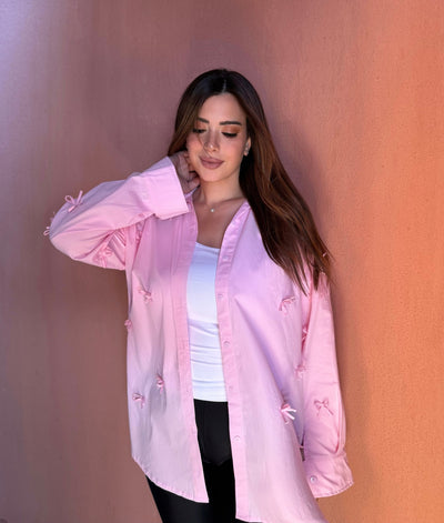 Cute Bow Shirt - Pink