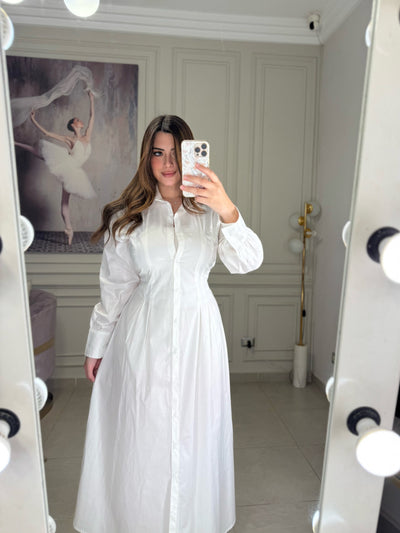 Too Pretty For You Shirt Dress - White