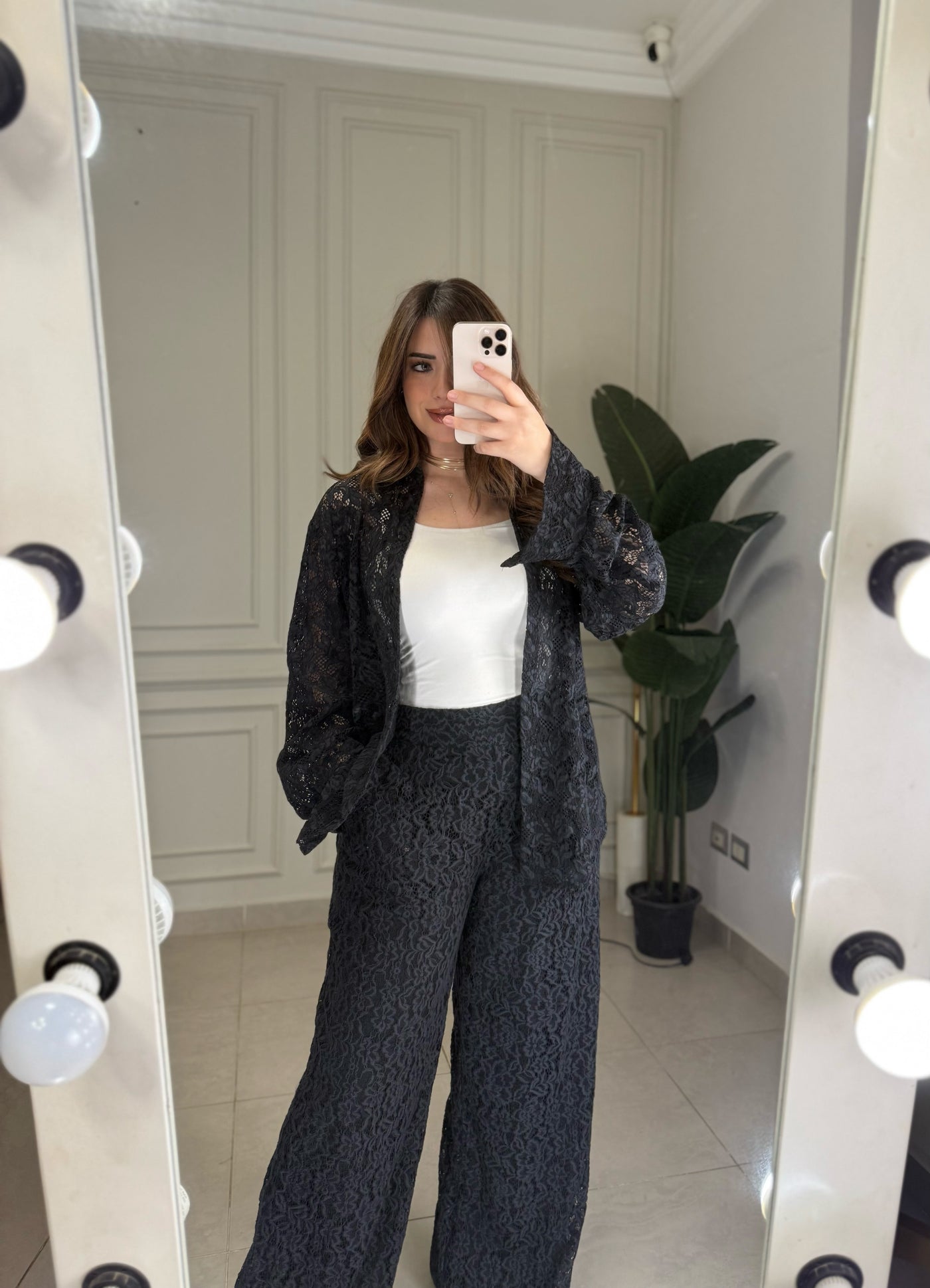 Island Girl Crochet Set-Black