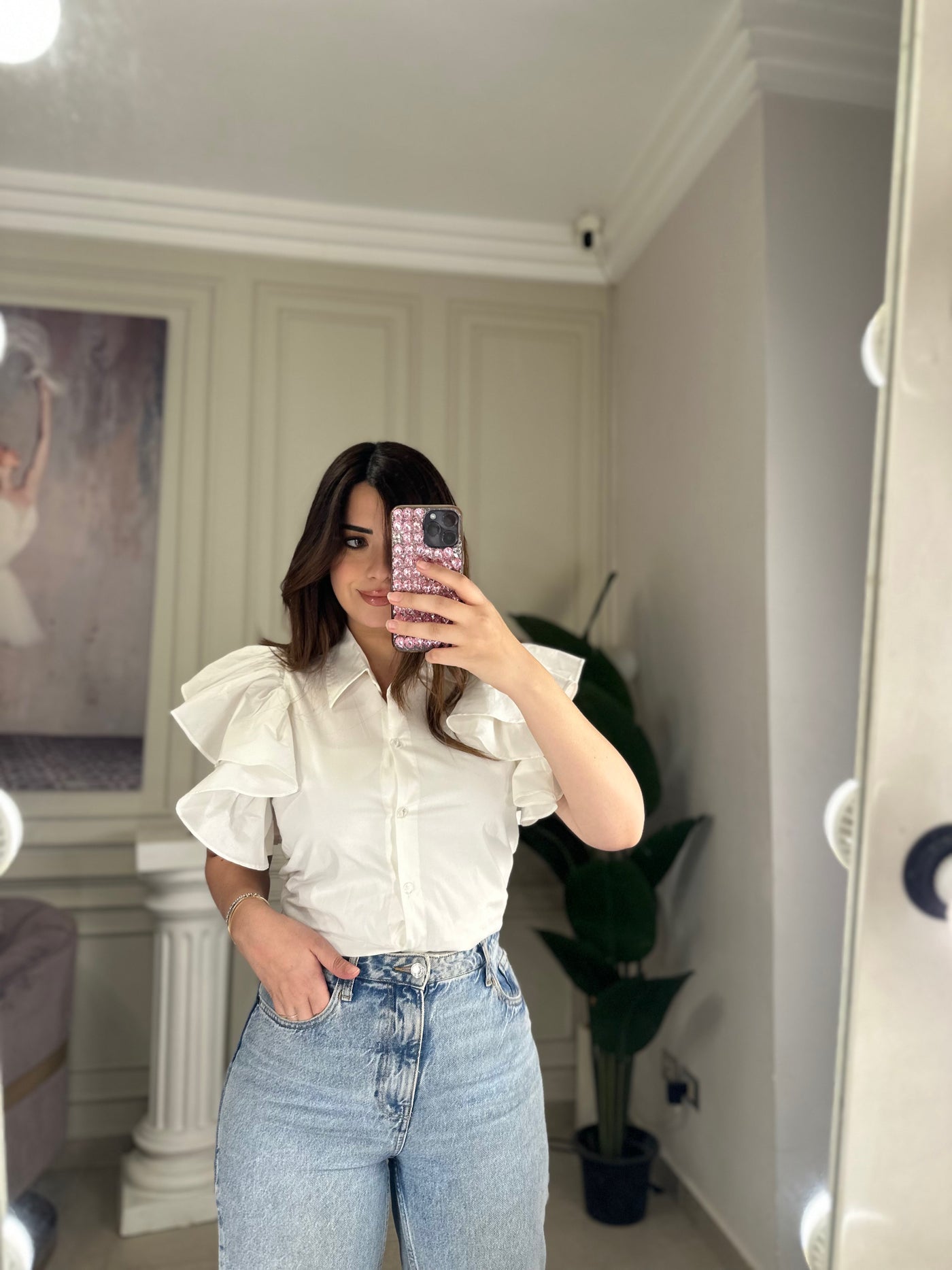 Sweet Ruffles Top - White