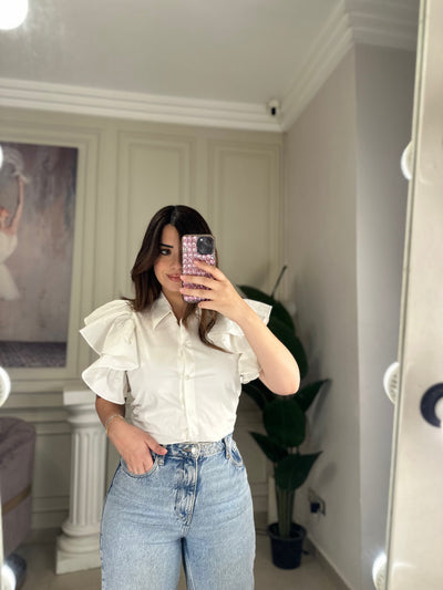 Sweet Ruffles Top - White