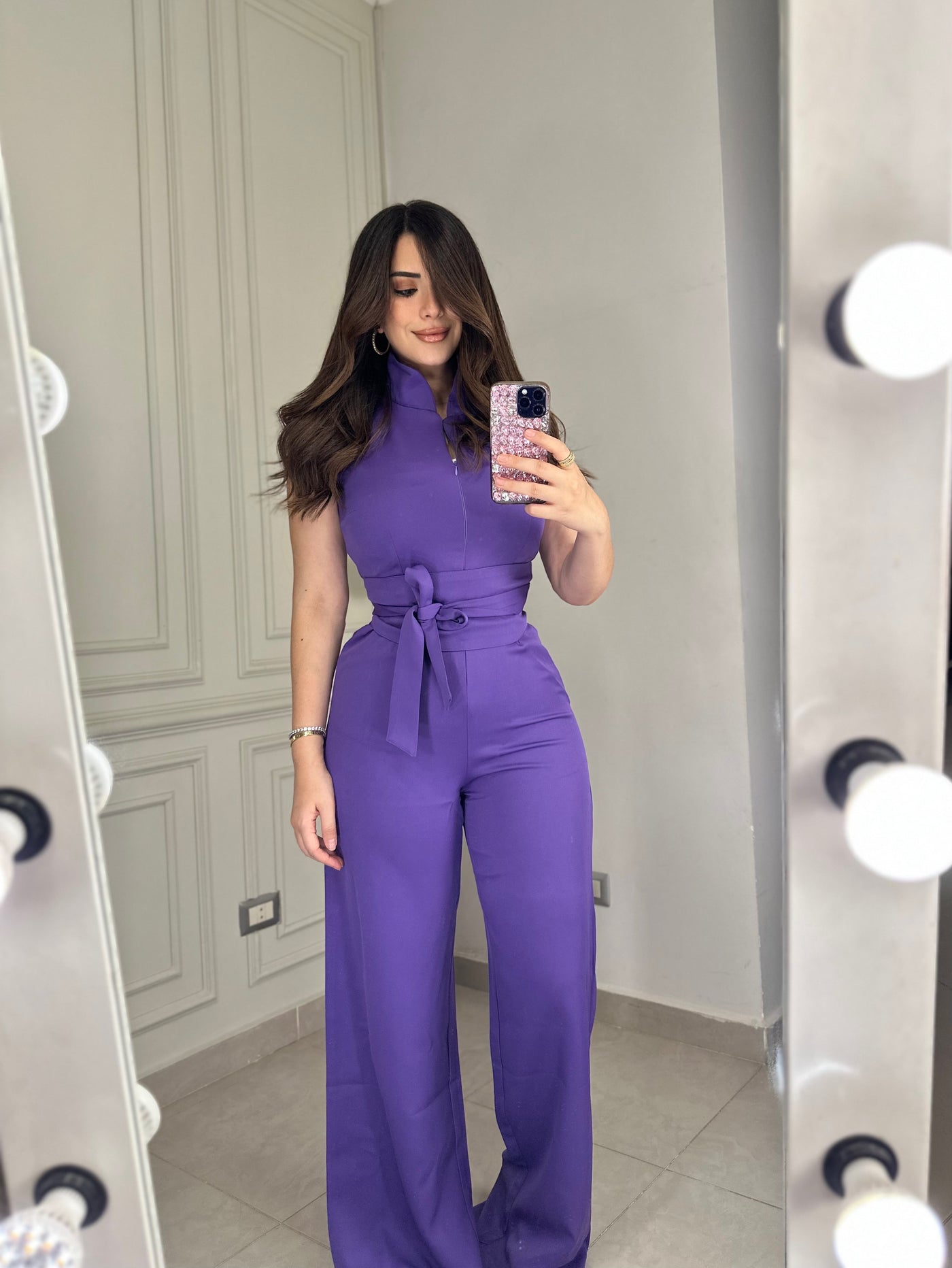 Miss World Body Shaping Jumpsuit - Purple