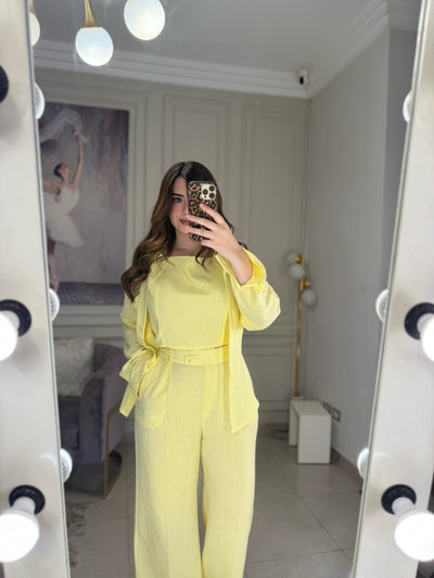Morning Date Linen Set - Yellow