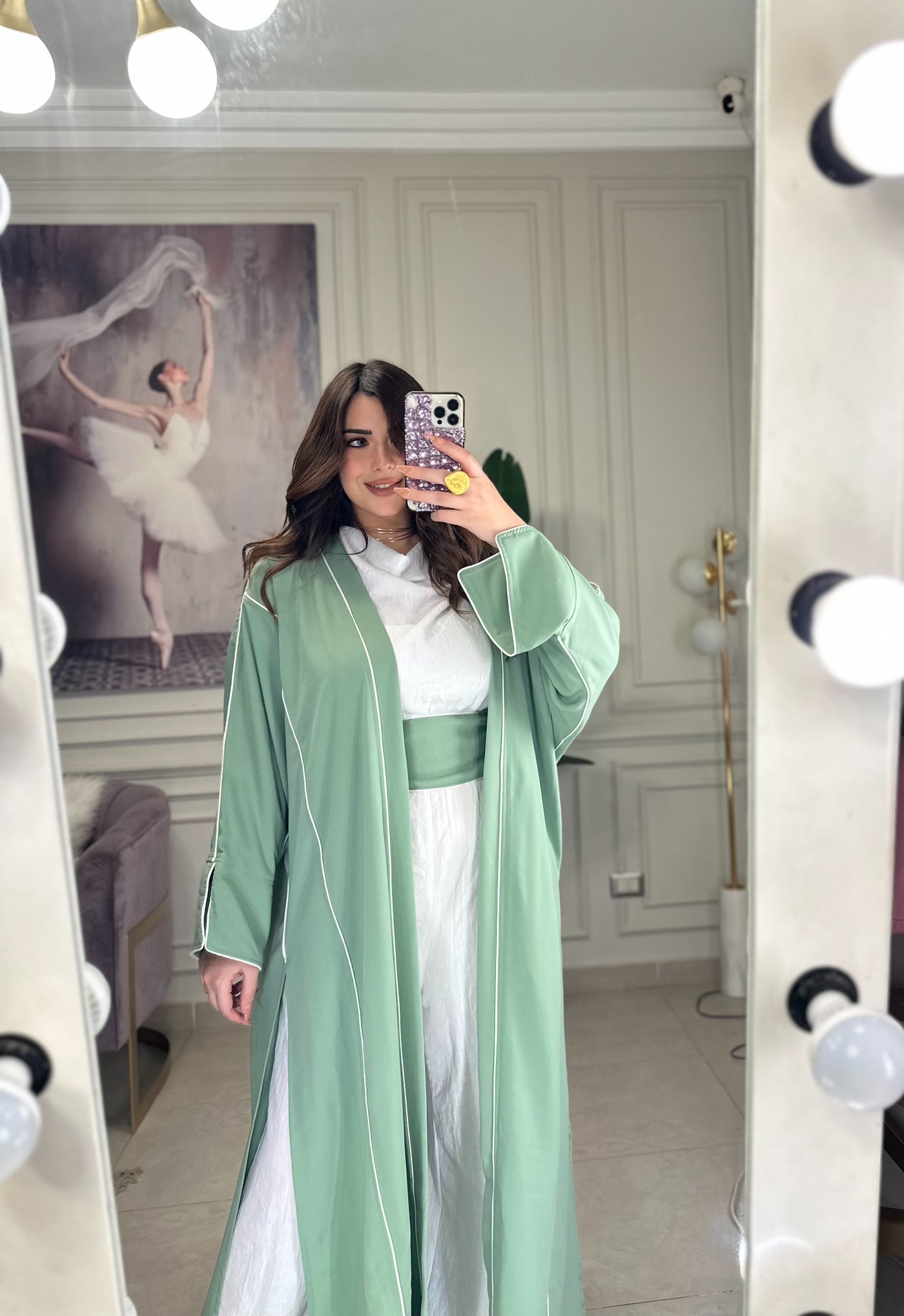 Love Trims Kaftan - Pistachio