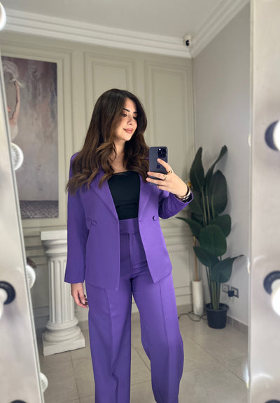 Rich Baby Blazer Pants Set - Purple