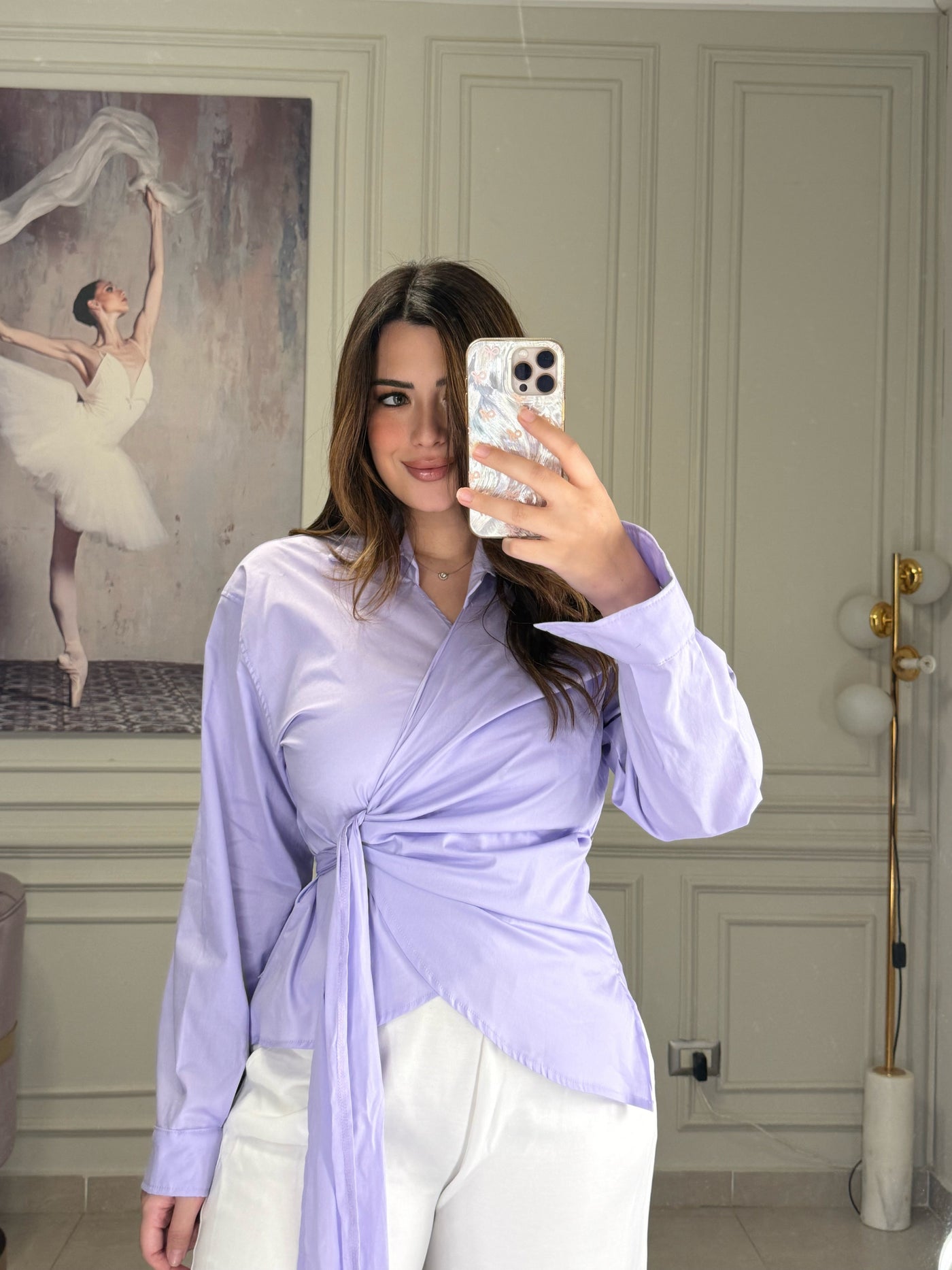 All I Want Wrap Blouse - Lavender