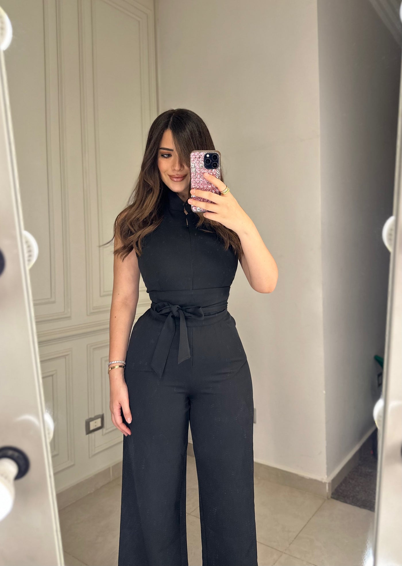 Miss World Body Shaping Jumpsuit - Black