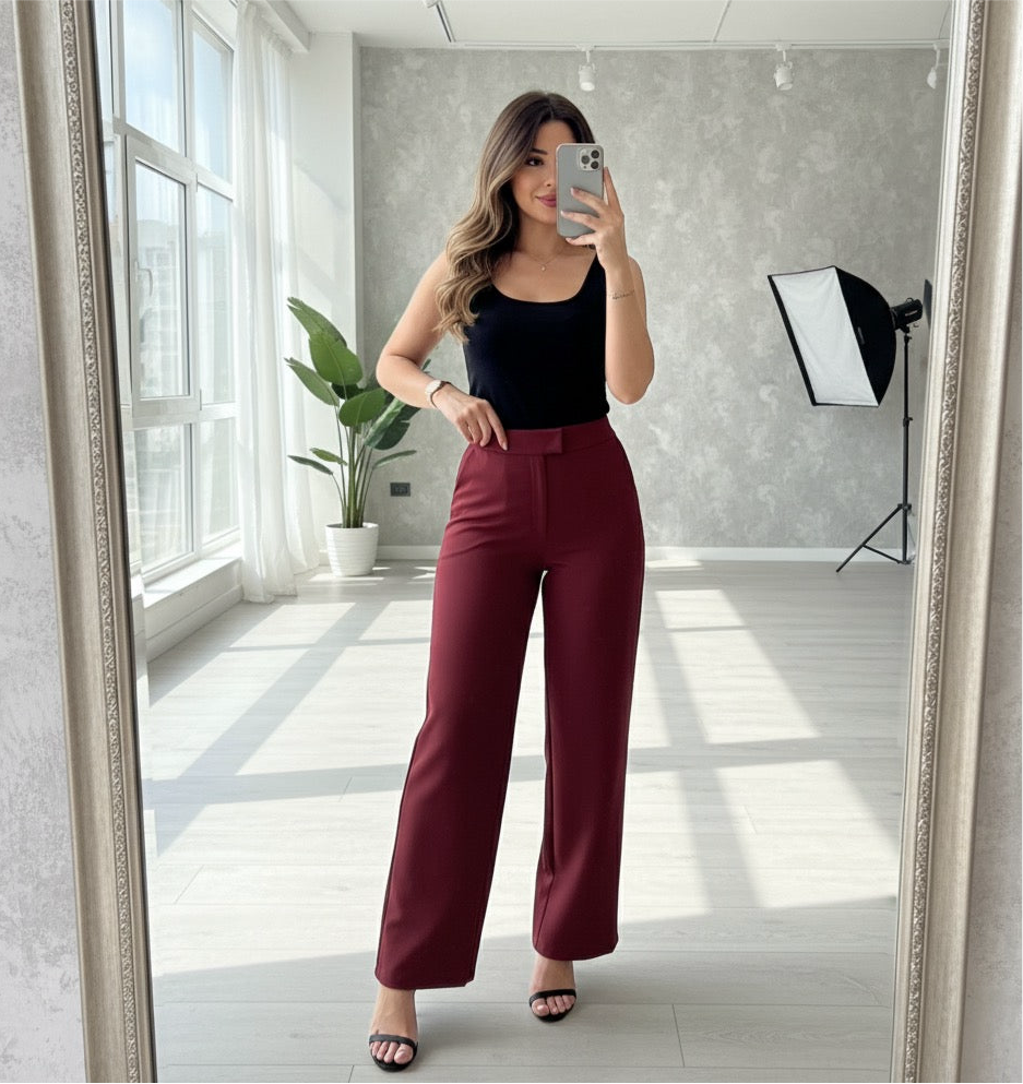 Boss Status Formal Pants - Burgundy