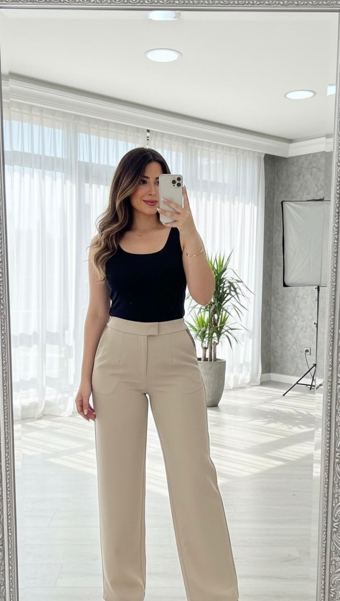 Boss Status Formal Pants - Beige