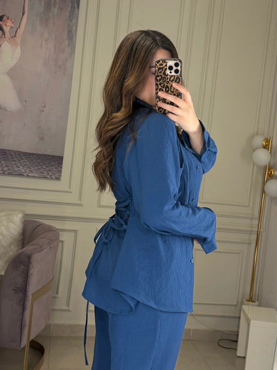 Morning Date Linen Shirt - Petroleum