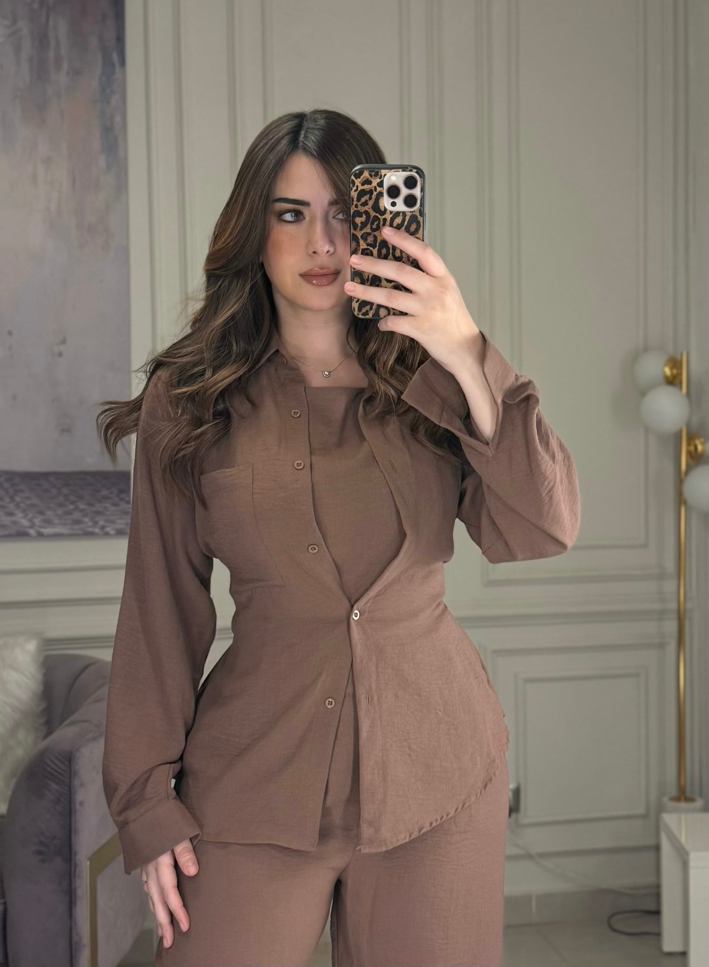 Morning Date Linen Shirt - Hazelnut