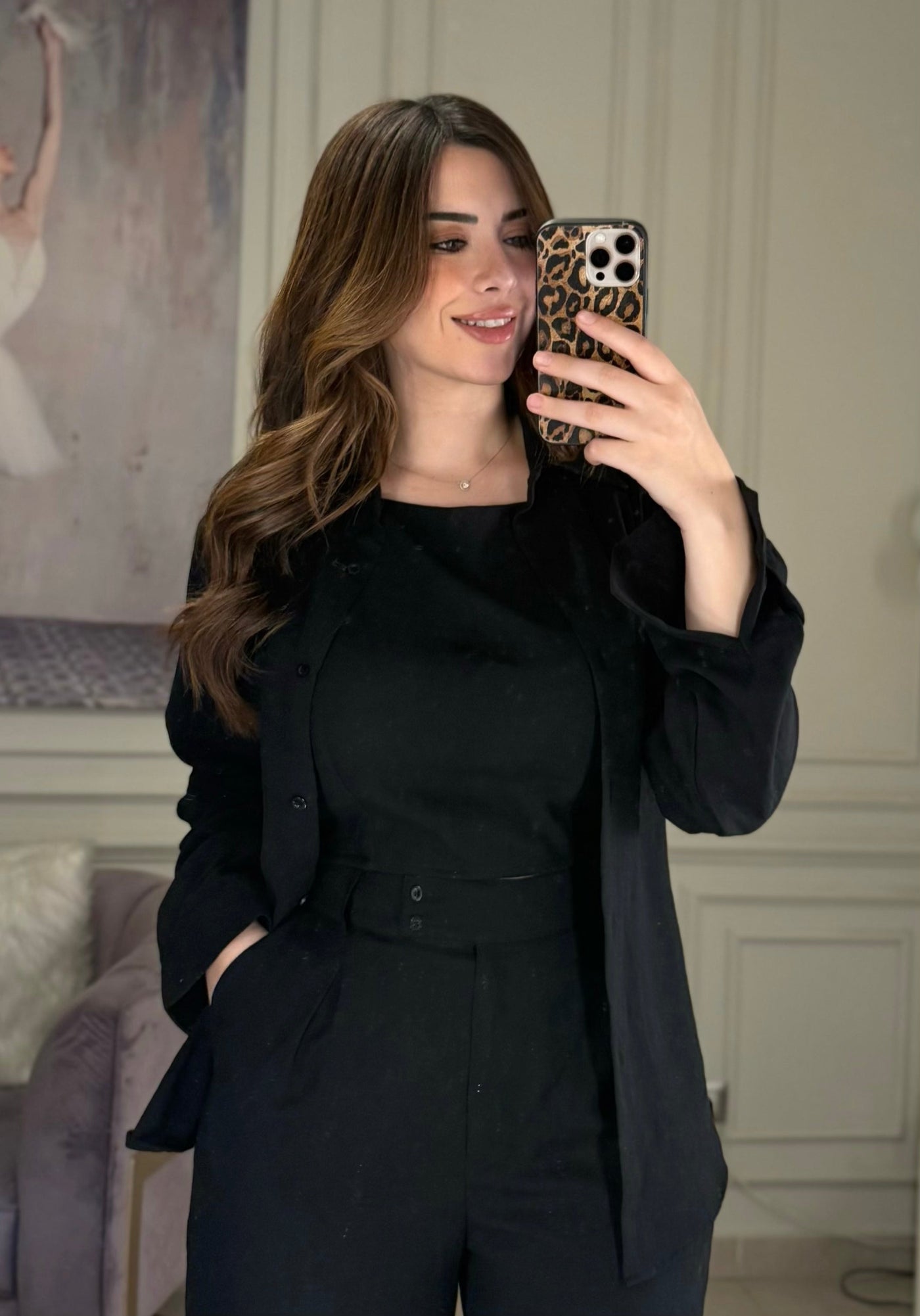 Morning Date Linen Shirt - Black