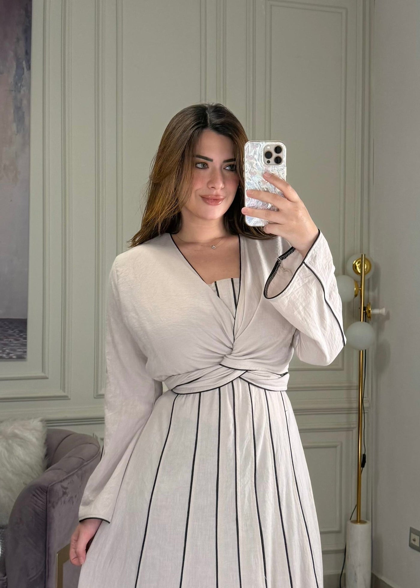 Girl in Florence Linen Top - Beige