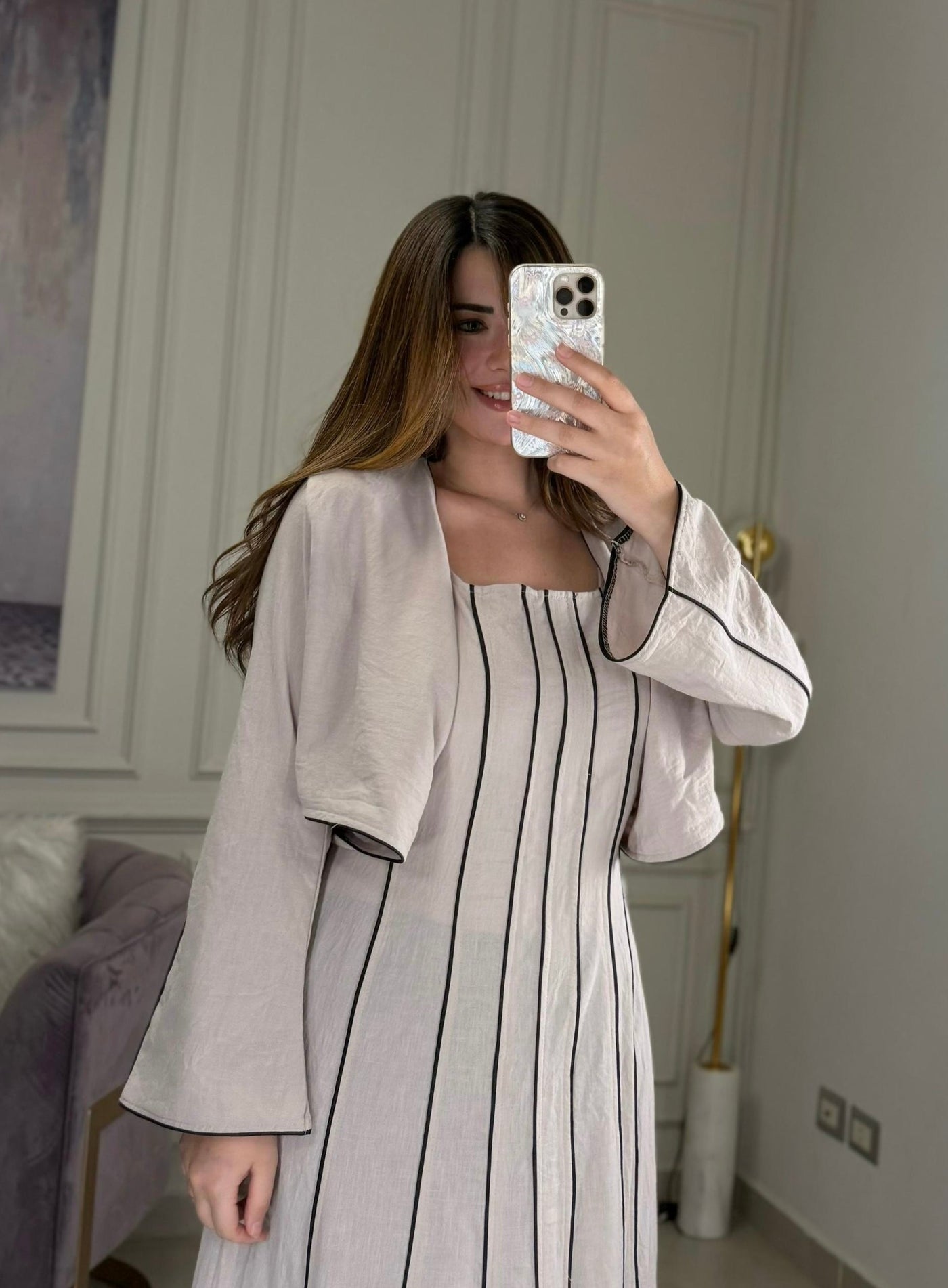Girl in Florence Linen Top - Beige
