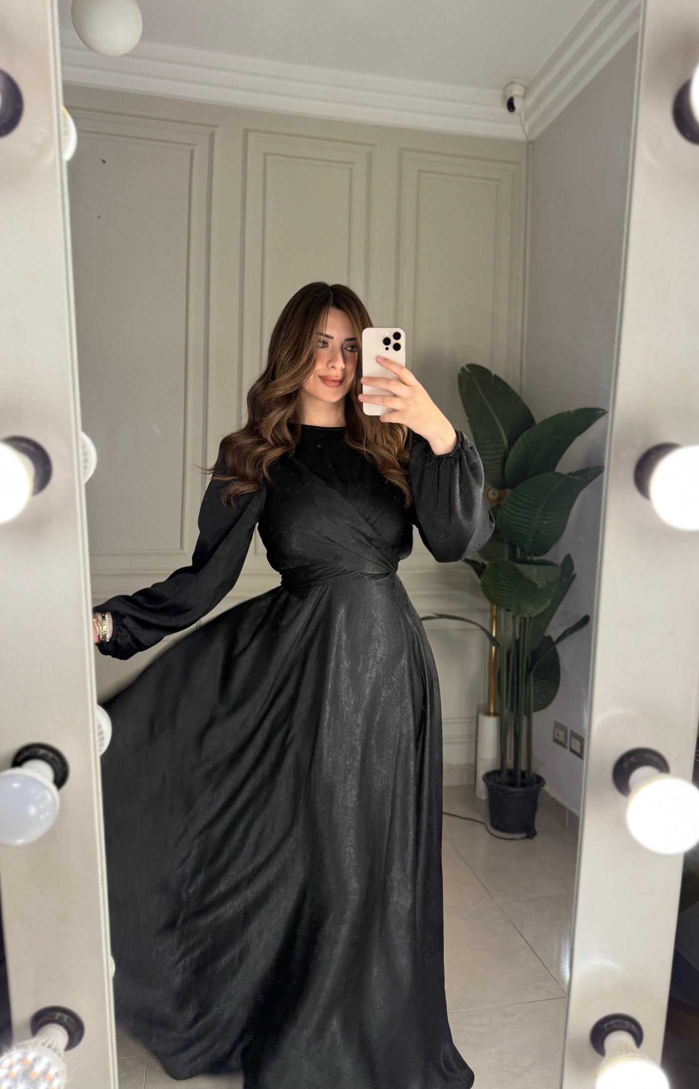 Pretty Era Wrap Dress -Black