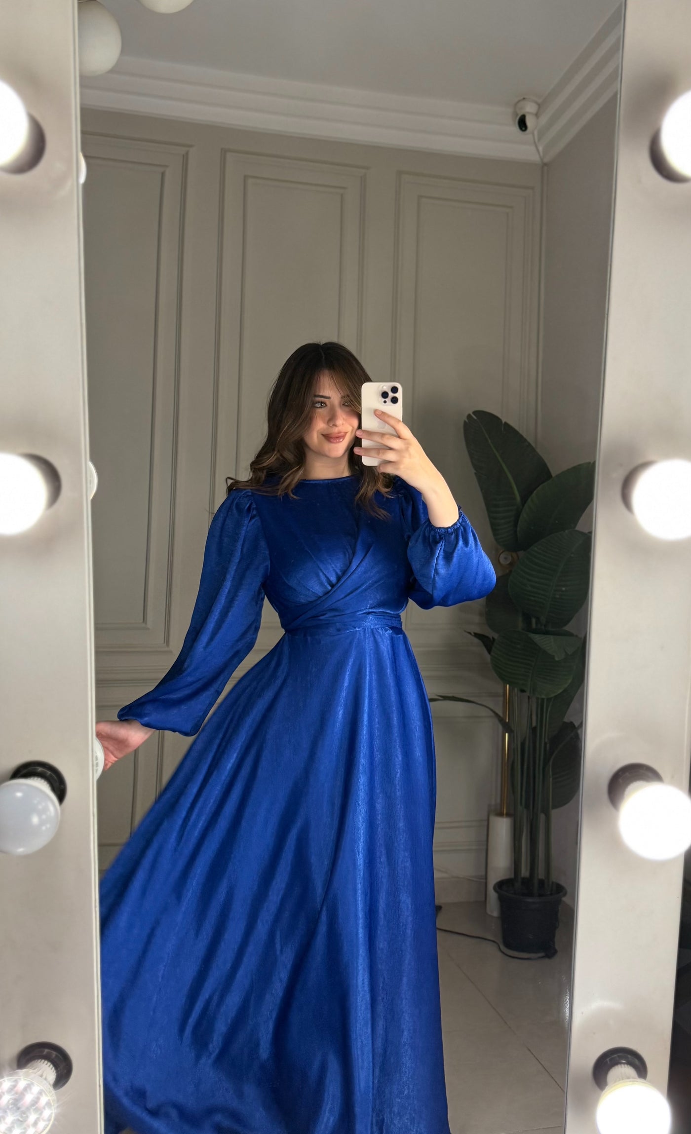 Pretty Era Wrap Dress -Blue