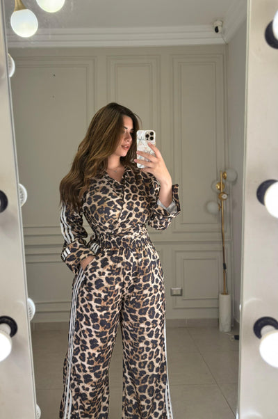 Fierce & Pretty Leopard Set - White Trims