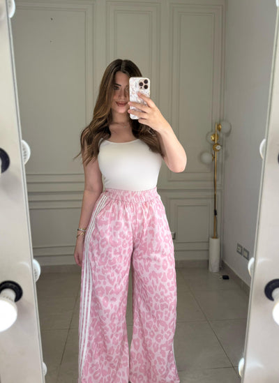 Fierce & Pretty Leopard Pants - Pink